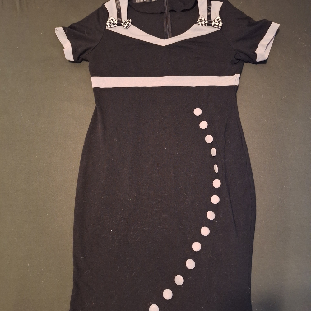 Elegant Black and Gray Women's Dress